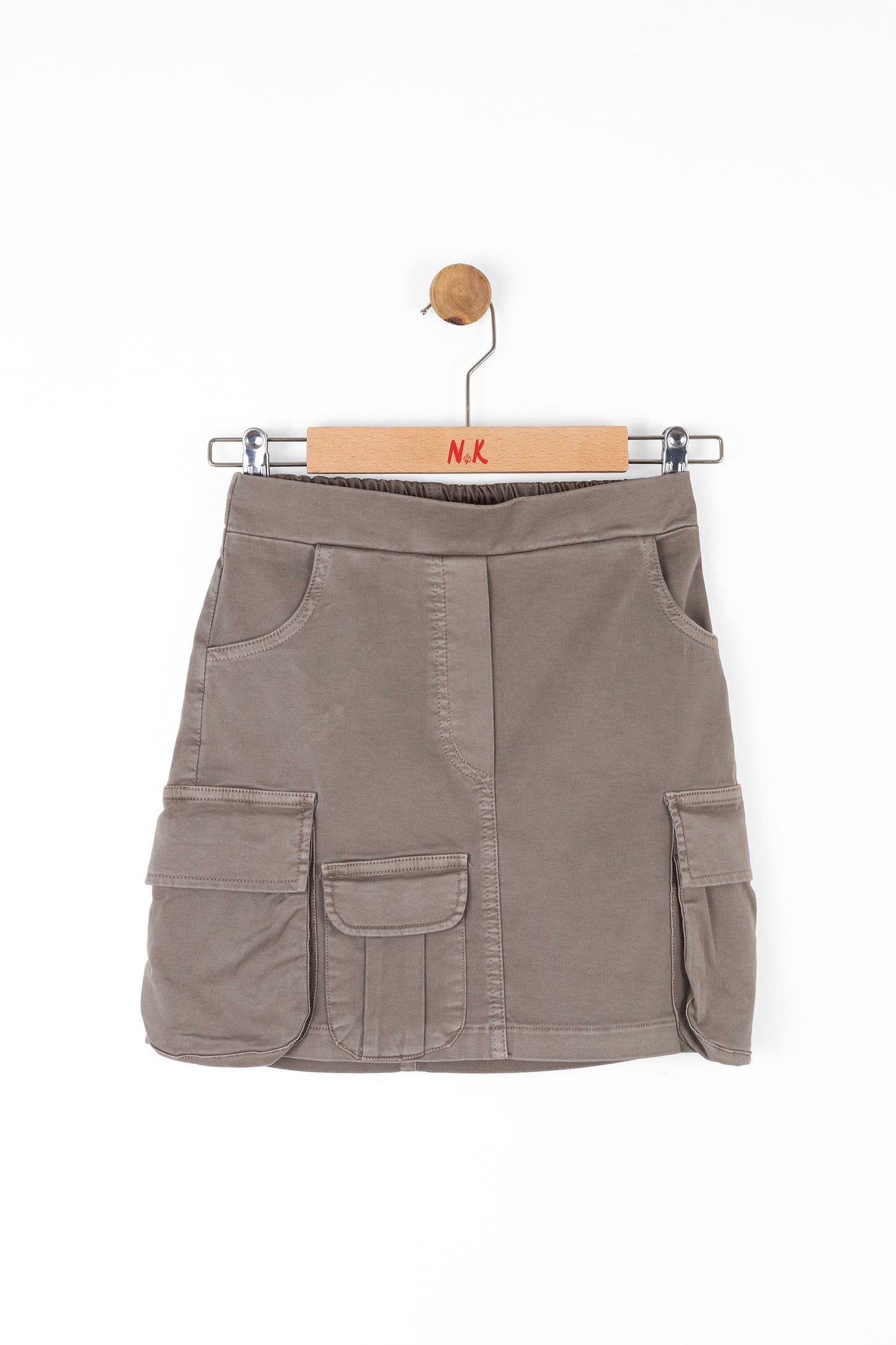 100 % Cotton,Mini anthracite skirt for girls .