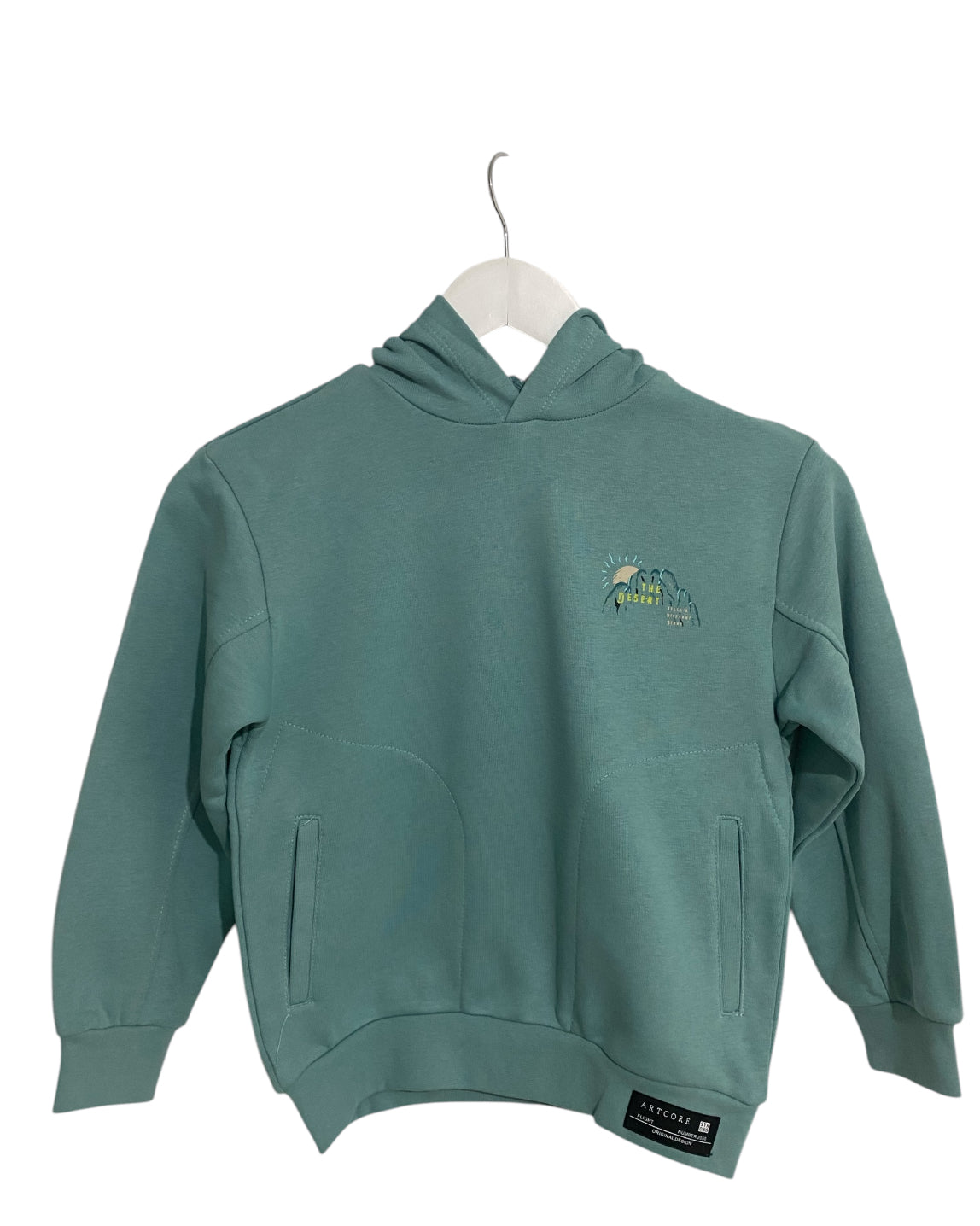 Boys or girls green colour sweatshirt.