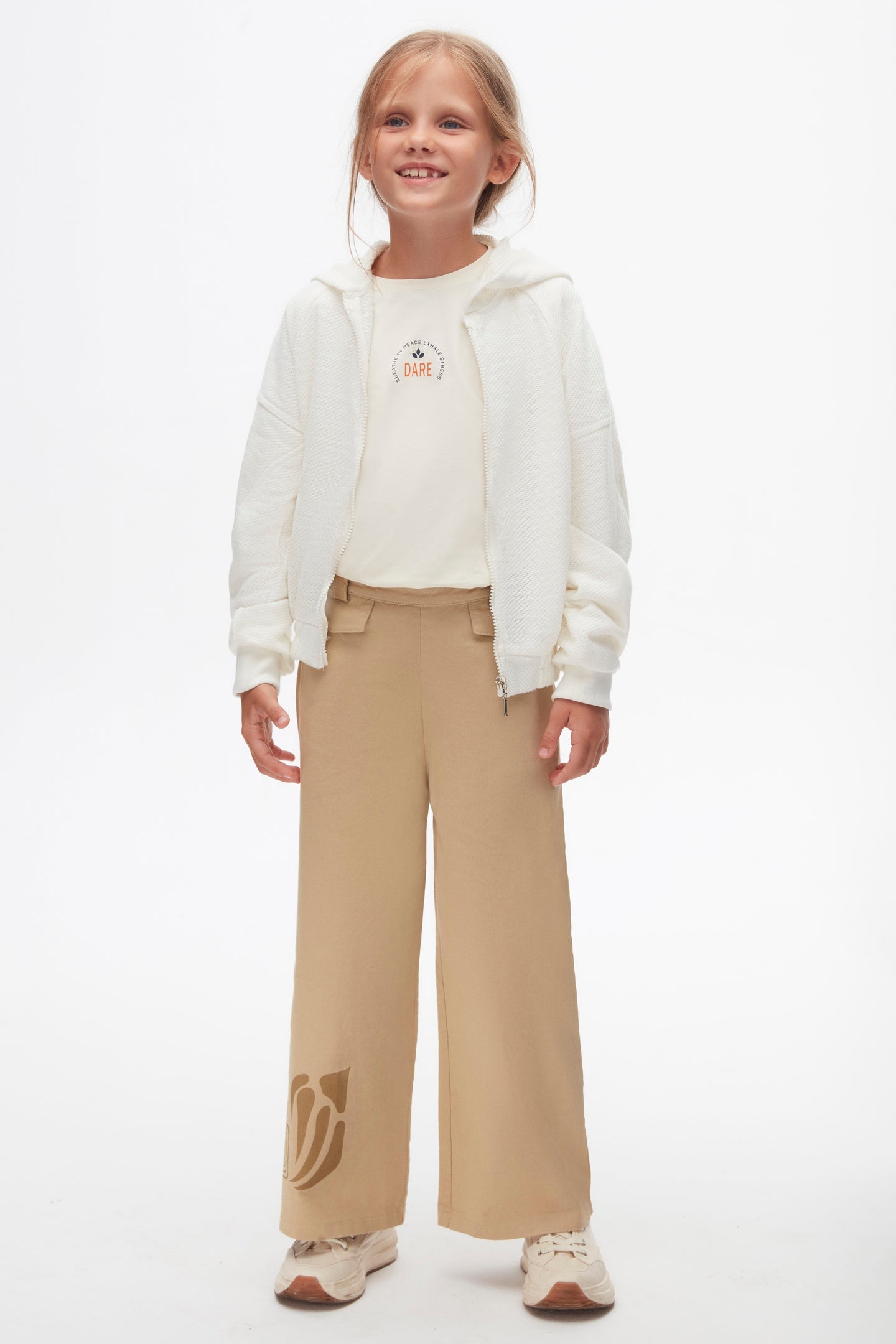 Girls Camel Beige trousers