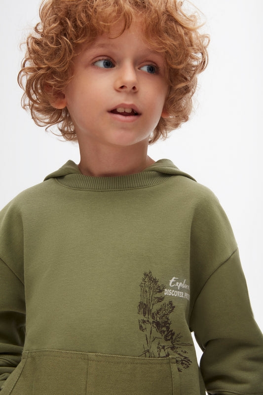 Kids Olive Green Hoodie